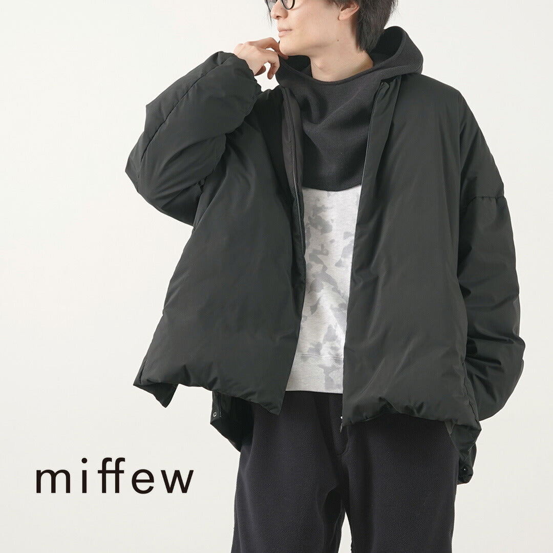 MIFFEW(ミフュー)ノーカラー オーバーダウンジャケット