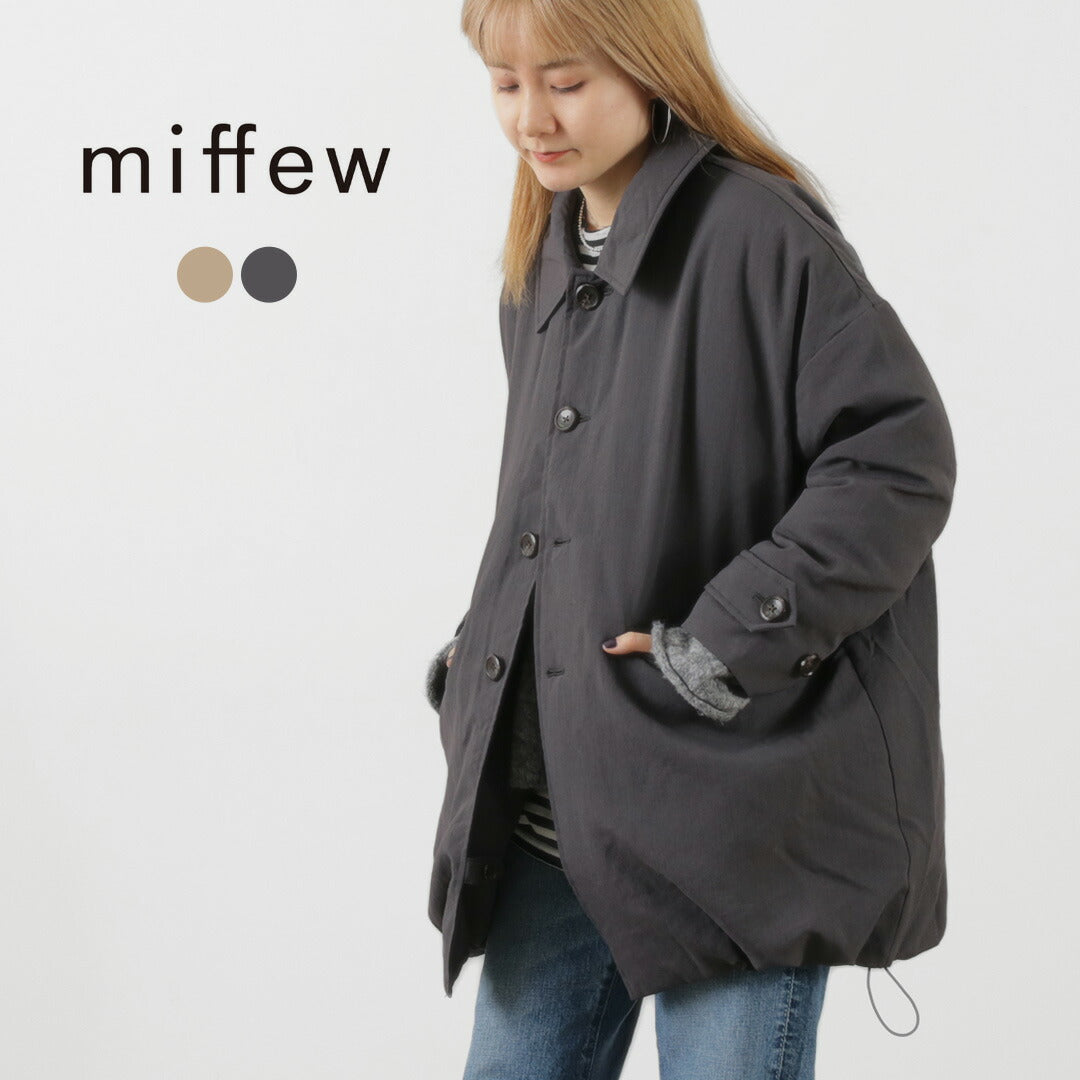 MIFFEW(ミフュー) バルカラー オーバーダウンコート