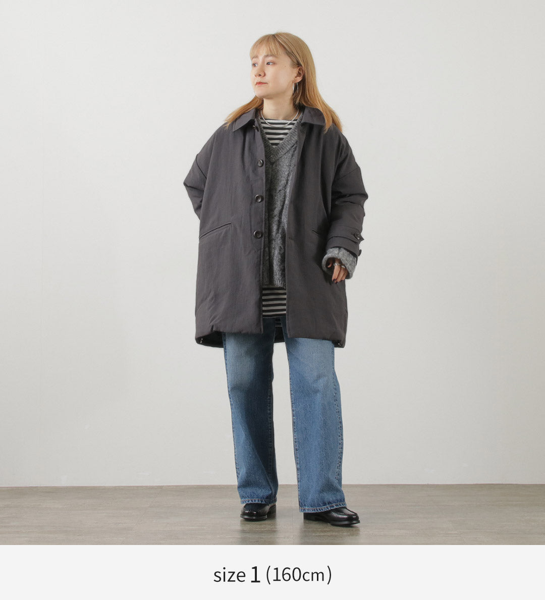 MIFFEW(ミフュー) バルカラー オーバーダウンコート