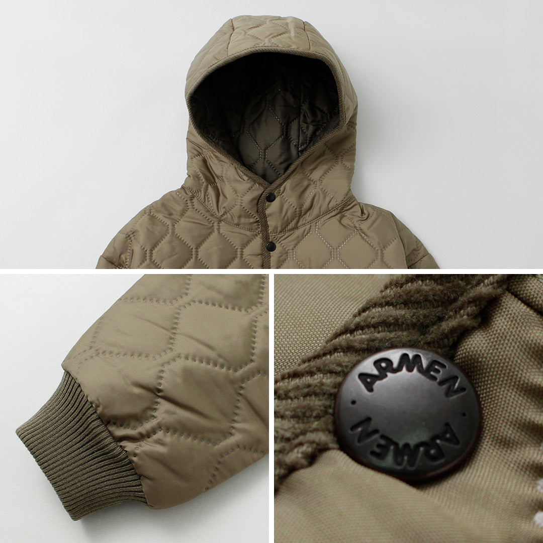 ARMEN(アーメン) オーバーサイズ フーデッド コート