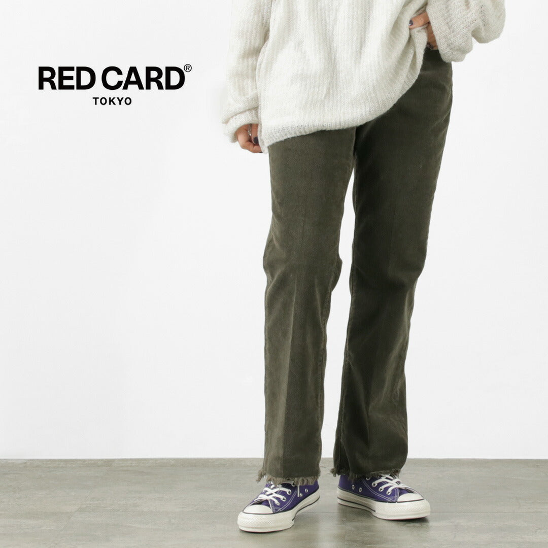 【20%OFF】RED CARD(レッドカード) マーマレード ミッドライズ フレア コーデュロイ