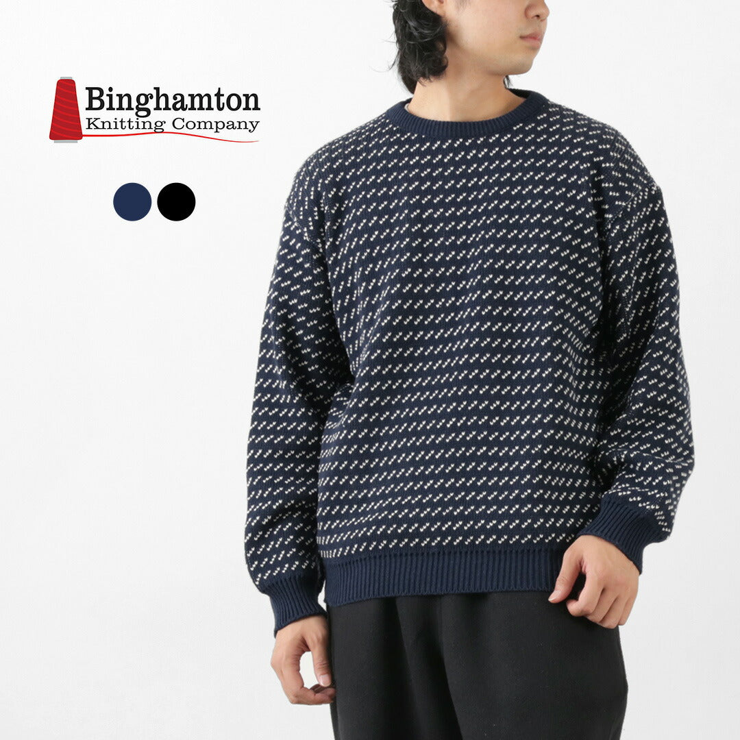 BINGHAMTON KNITTING COMPANY(ビンガムトンニッティングカンパニー) バーズアイ クルーニット