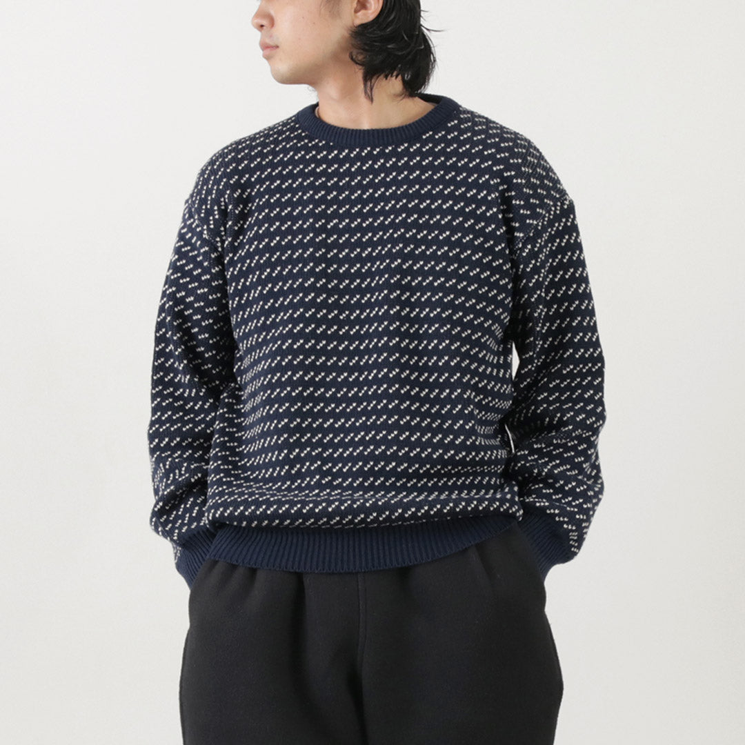 BINGHAMTON KNITTING COMPANY(ビンガムトンニッティングカンパニー) バーズアイ クルーニット
