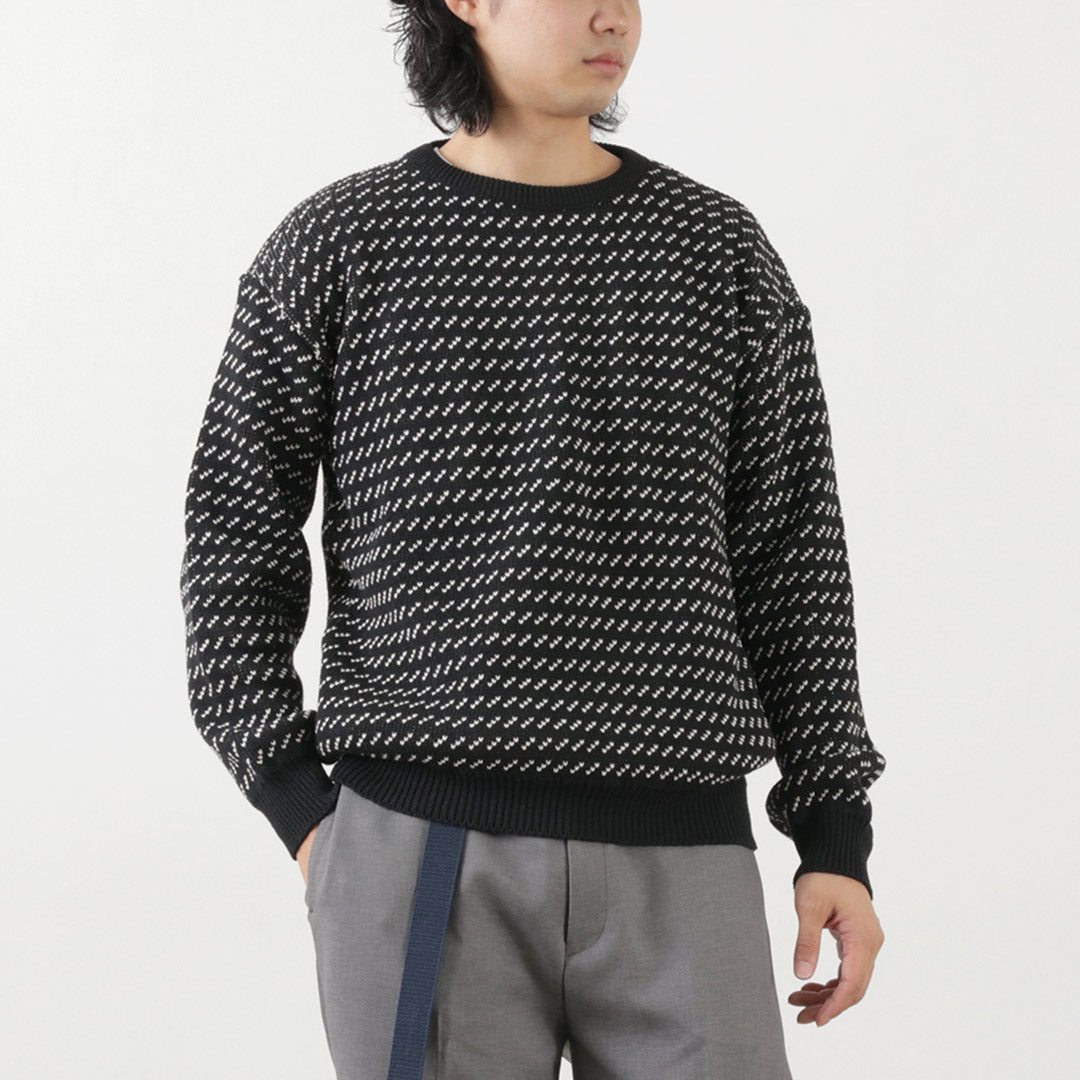 BINGHAMTON KNITTING COMPANY(ビンガムトンニッティングカンパニー) バーズアイ クルーニット