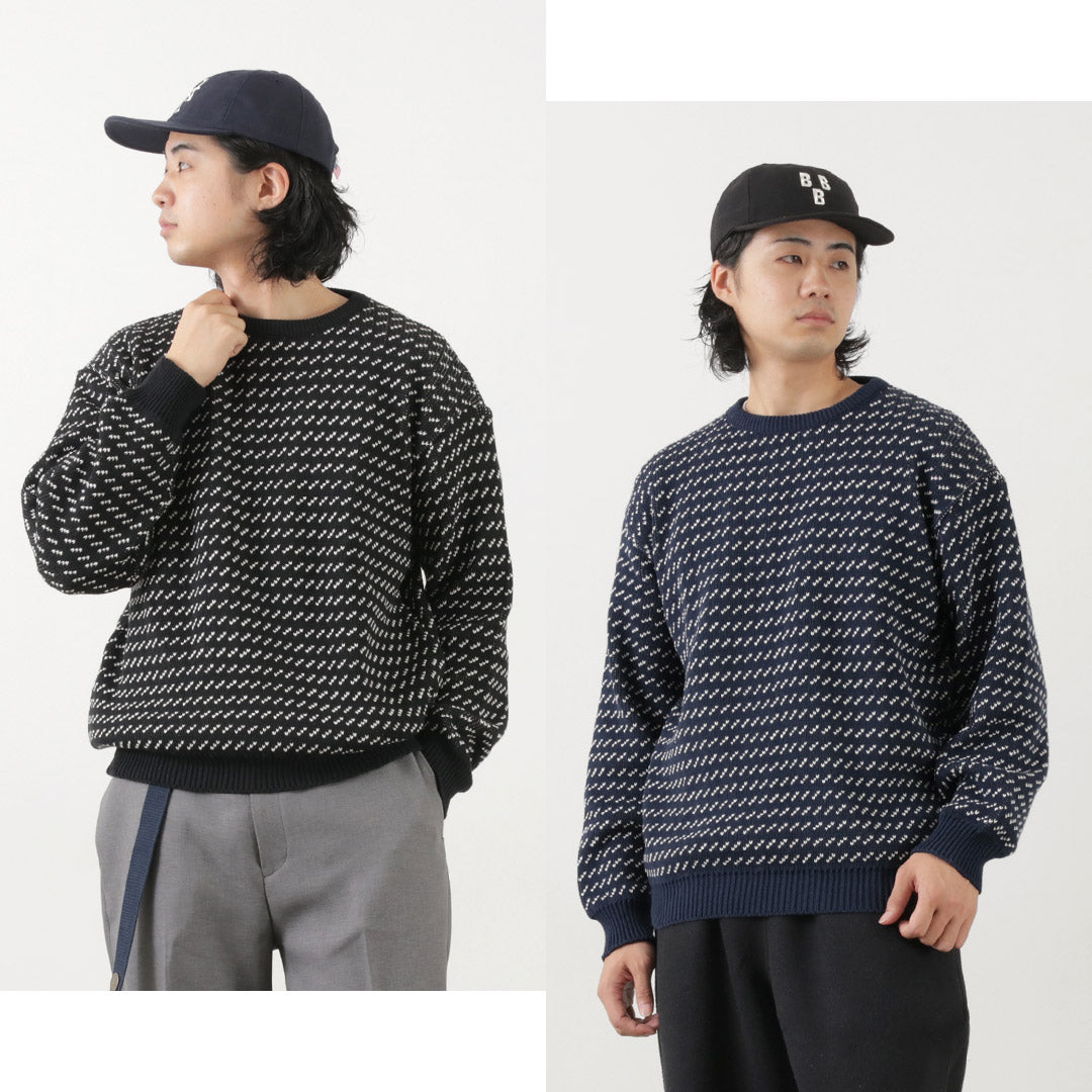 BINGHAMTON KNITTING COMPANY(ビンガムトンニッティングカンパニー) バーズアイ クルーニット