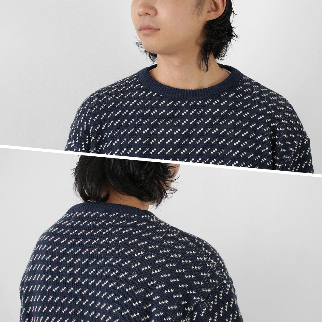 BINGHAMTON KNITTING COMPANY(ビンガムトンニッティングカンパニー) バーズアイ クルーニット