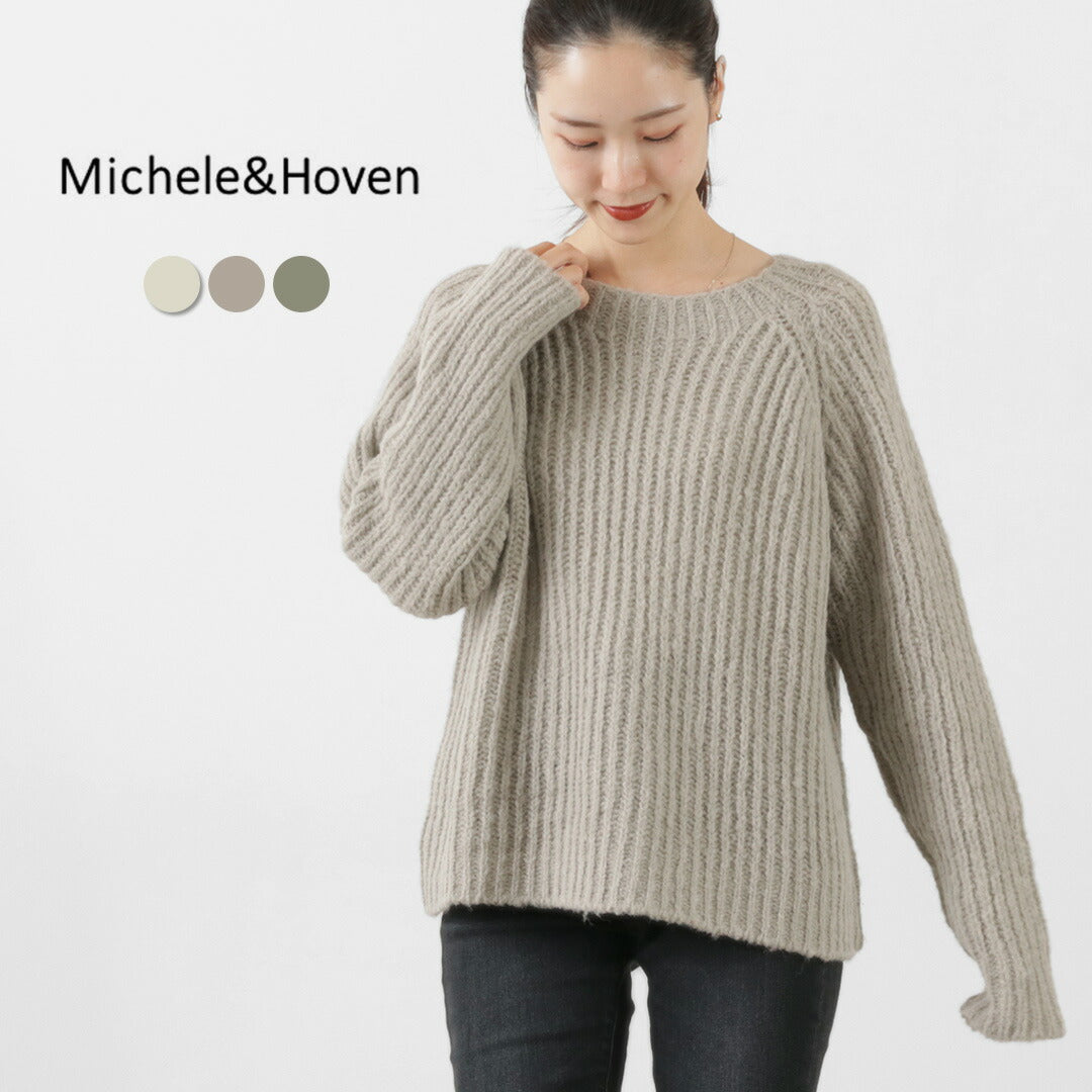 【50%OFF】MICHELE&HOVEN(ミシェルアンドホーヴン) エスター リブクルーニット