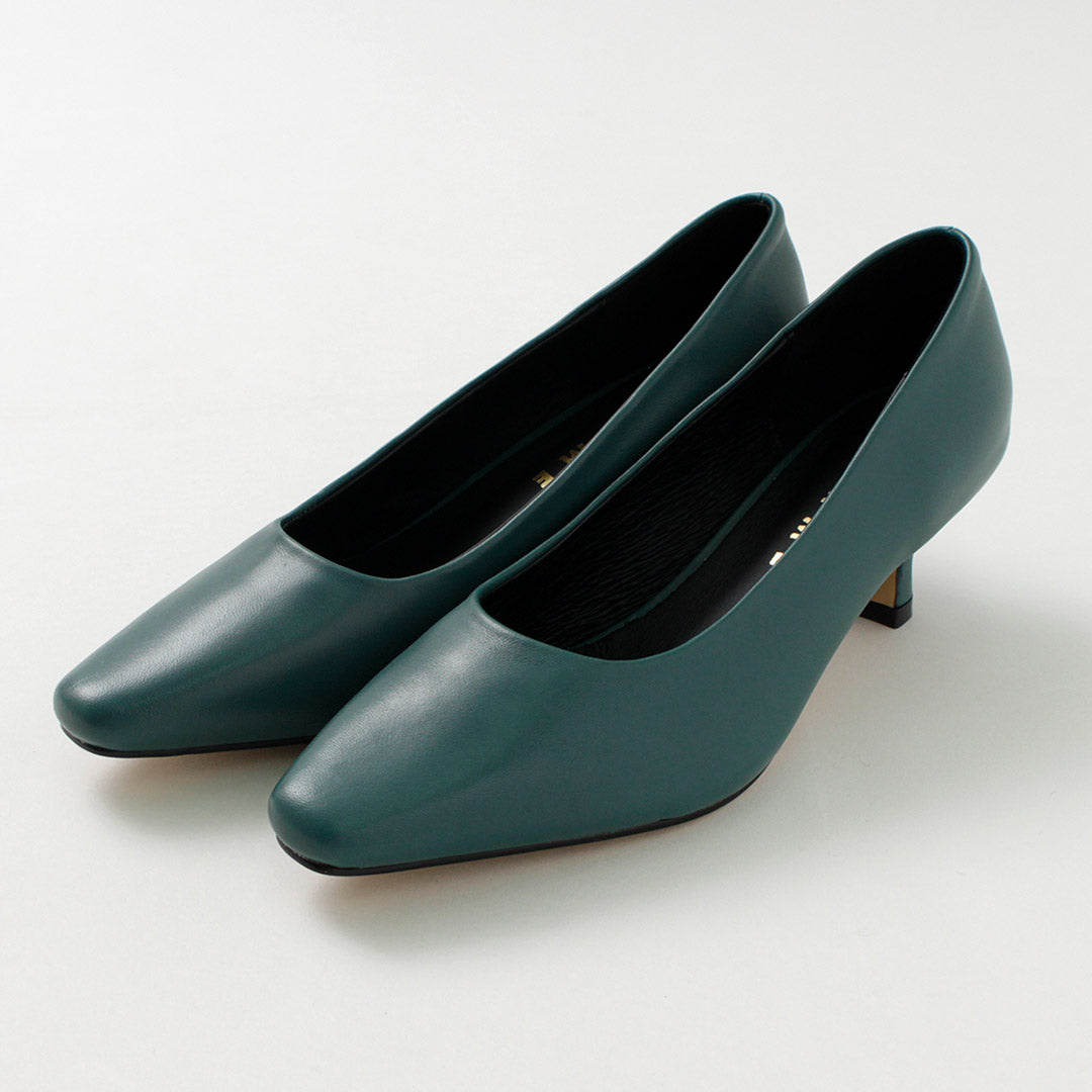 【30%OFF】REMME(レメ) ポインテッド スクエア ヒールパンプス