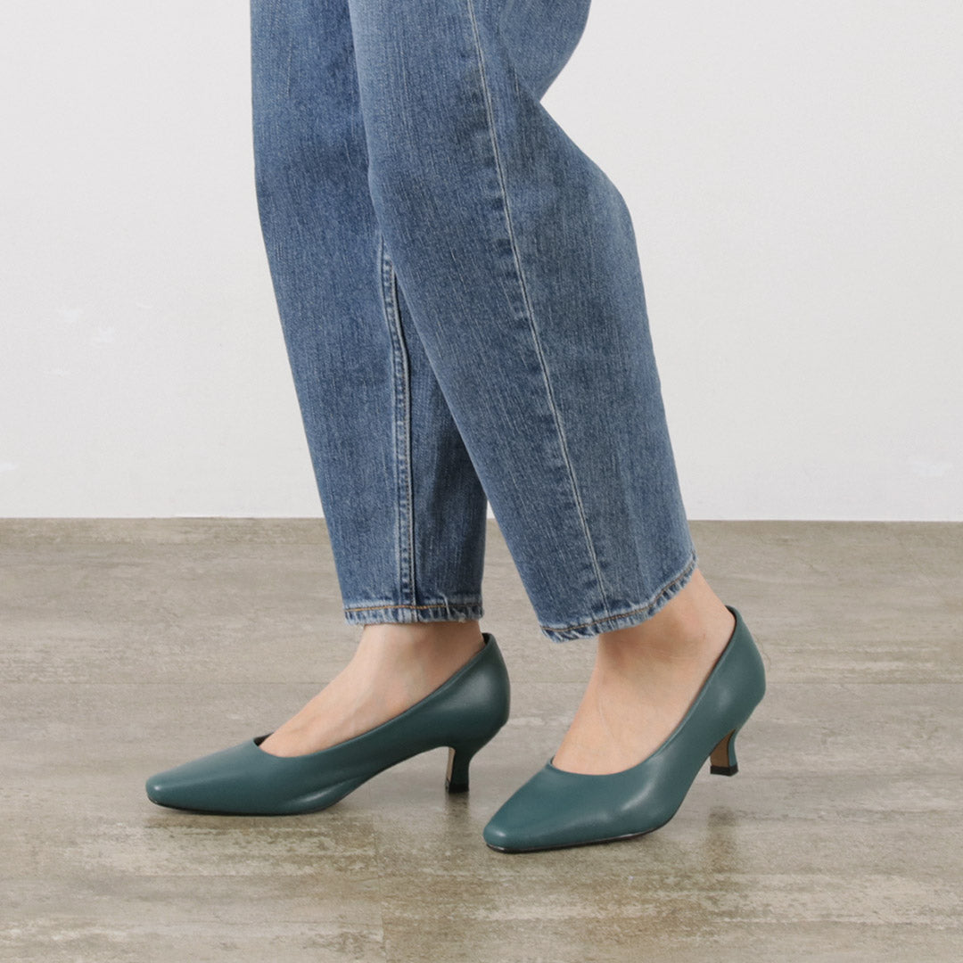 【30%OFF】REMME(レメ) ポインテッド スクエア ヒールパンプス