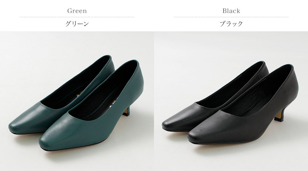 【30%OFF】REMME(レメ) ポインテッド スクエア ヒールパンプス