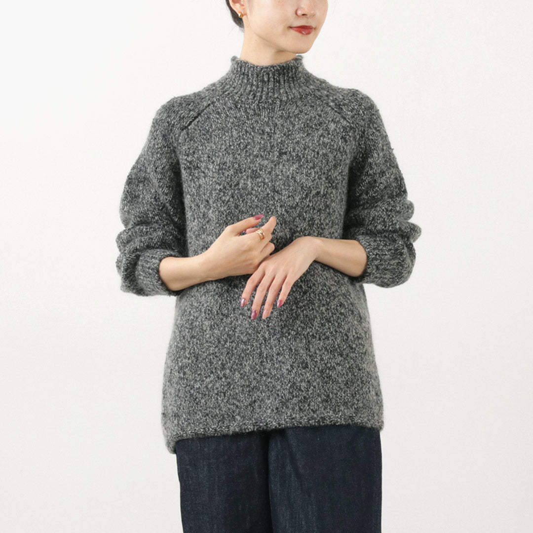 COOHEM(コーヘン) シルクモヘア メランジ ニット プルオーバー