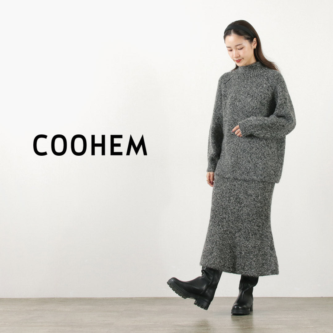 COOHEM(コーヘン) シルクモヘア メランジ ニット プルオーバー