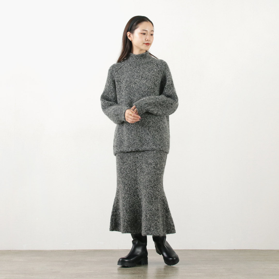 COOHEM(コーヘン) シルクモヘア メランジ ニット プルオーバー