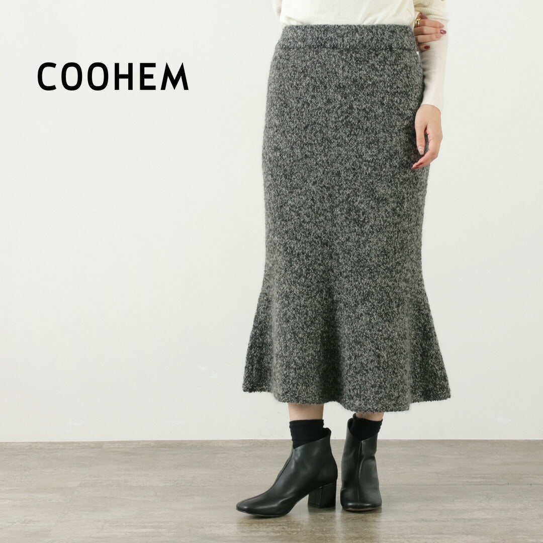 COOHEM(コーヘン) シルクモヘア メランジ ニット スカート