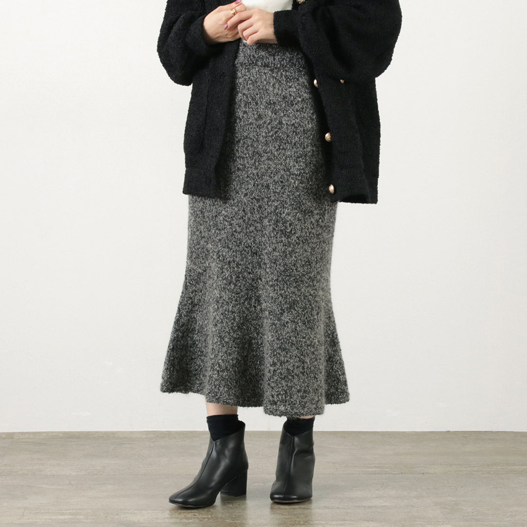 COOHEM(コーヘン) シルクモヘア メランジ ニット スカート