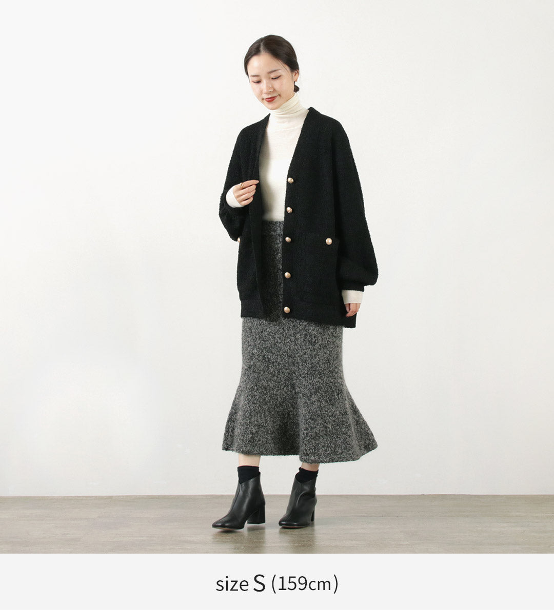 COOHEM(コーヘン) シルクモヘア メランジ ニット スカート