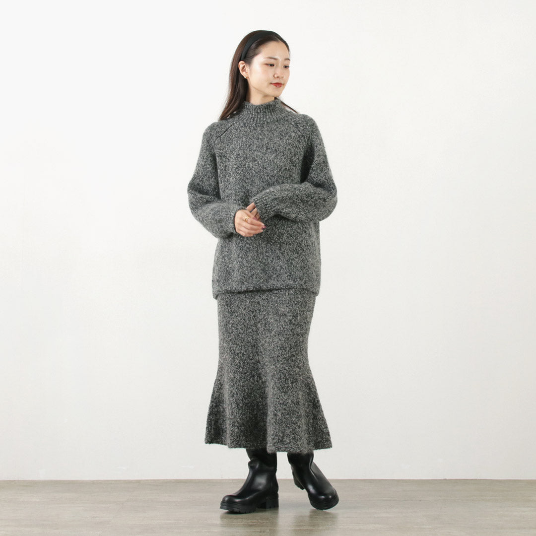 COOHEM(コーヘン) シルクモヘア メランジ ニット スカート
