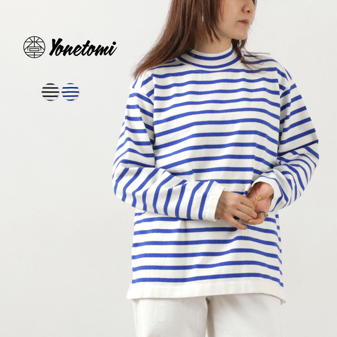 【50%OFF】YONETOMI NEW BASIC(ヨネトミニューベーシック) ウェーブコットン バスク ニットPO(モックネック)