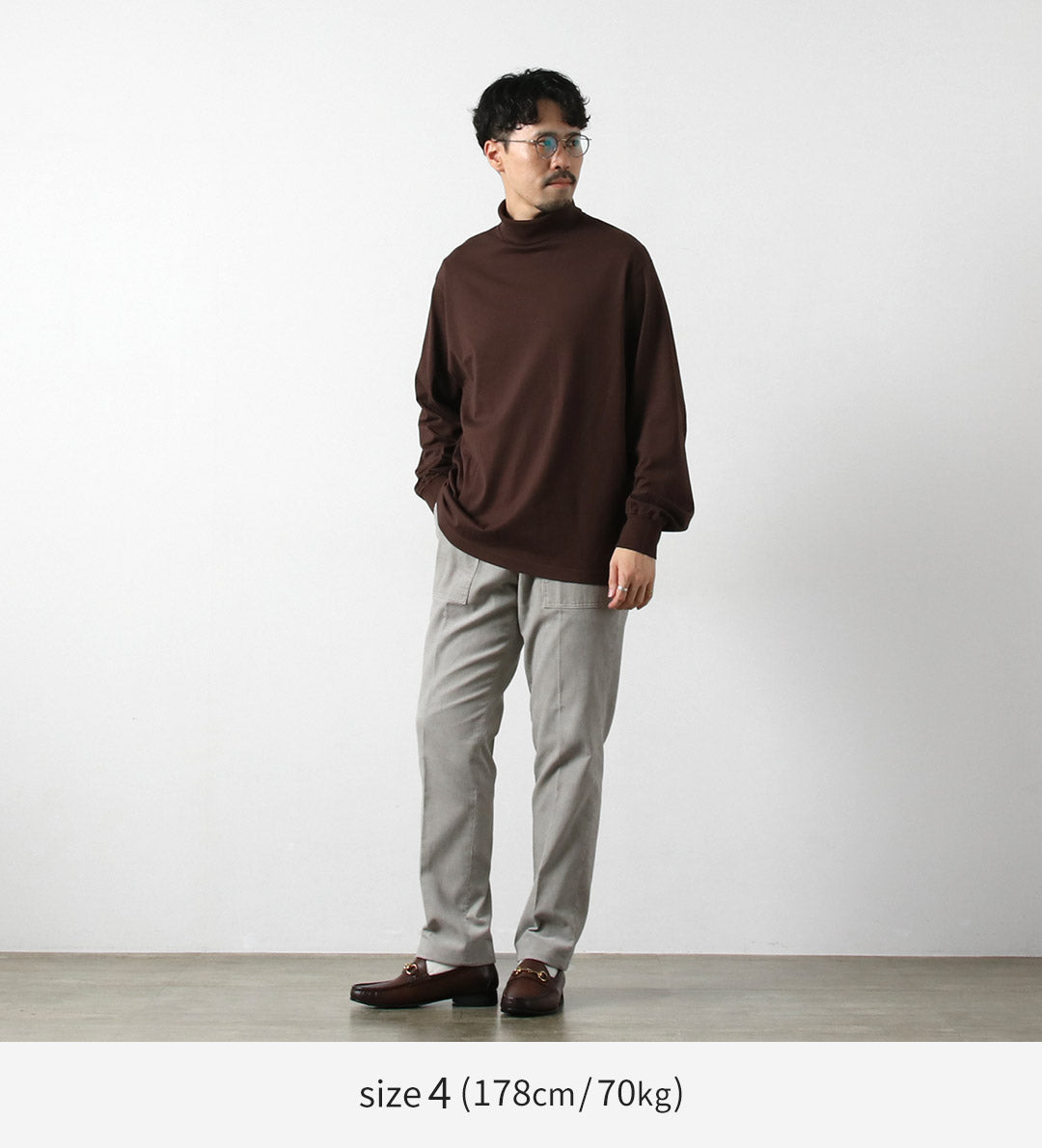 YONETOMI NEW BASIC(ヨネトミニューベーシック) ニューベーシック ガーメントダイ Tシャツ タートルネック