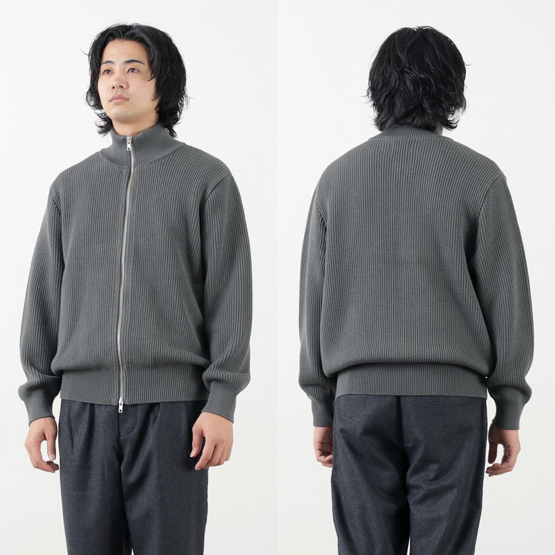 【20%OFF】YONETOMI NEW BASIC(ヨネトミニューベーシック) エクストラファイン ウールリブ ニット ブルゾン 2024年モデル【セール】