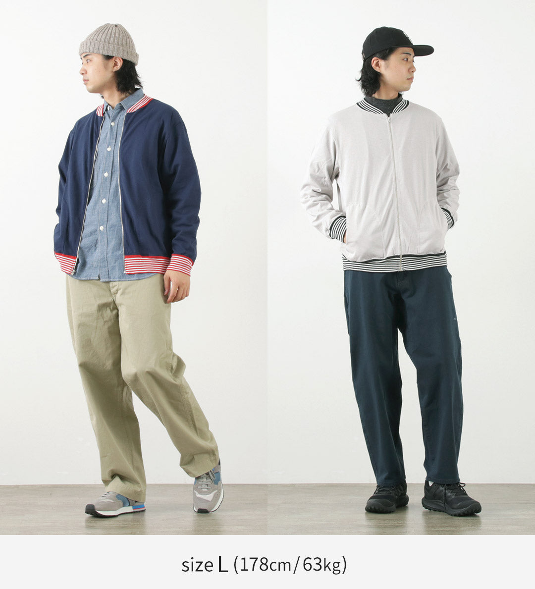 GOOD ON(グッドオン) ストライプリブ TEE トラックジャケット