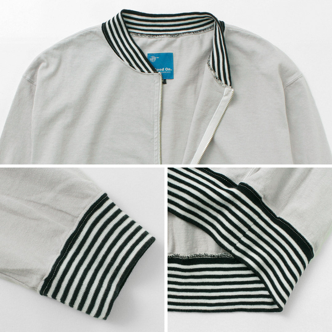 GOOD ON(グッドオン) ストライプリブ TEE トラックジャケット