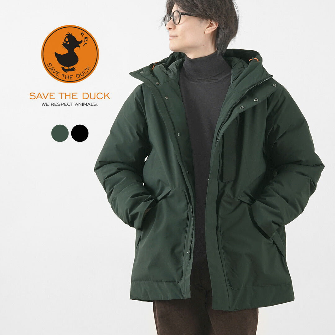 【50%OFF】SAVE THE DUCK(セーブザダック) フィリス シンセティックダウン フード ミドルジャケット