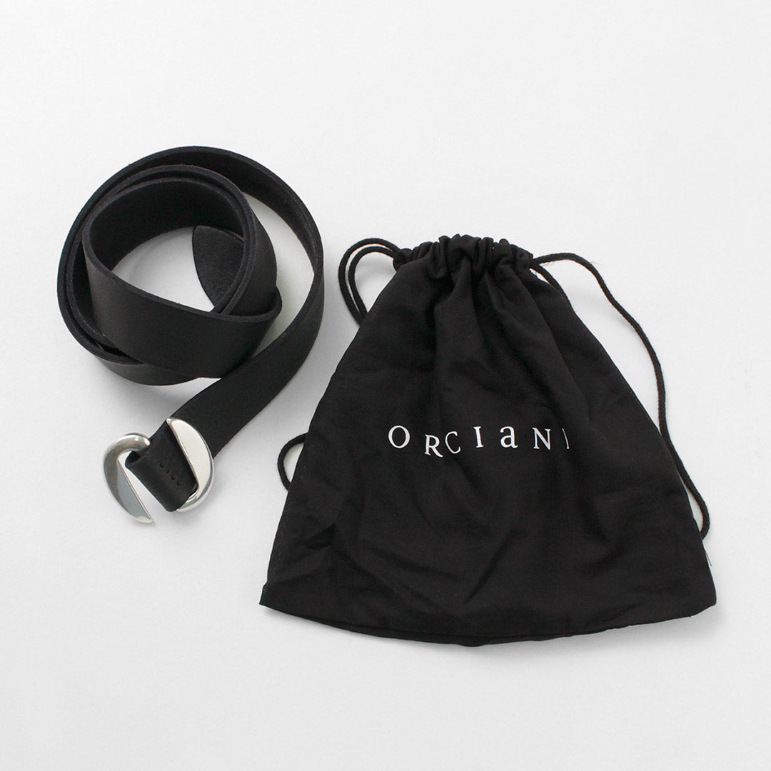【50%OFF】ORCIANI(オルチアーニ) ハンティングダブルスエード&レザー ベルト S字バックル