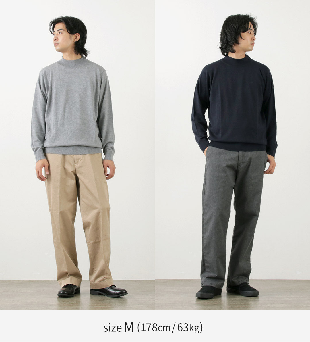 JOHN SMEDLEY(ジョンスメドレー) メリノウール 24ゲージ モックネック ニット