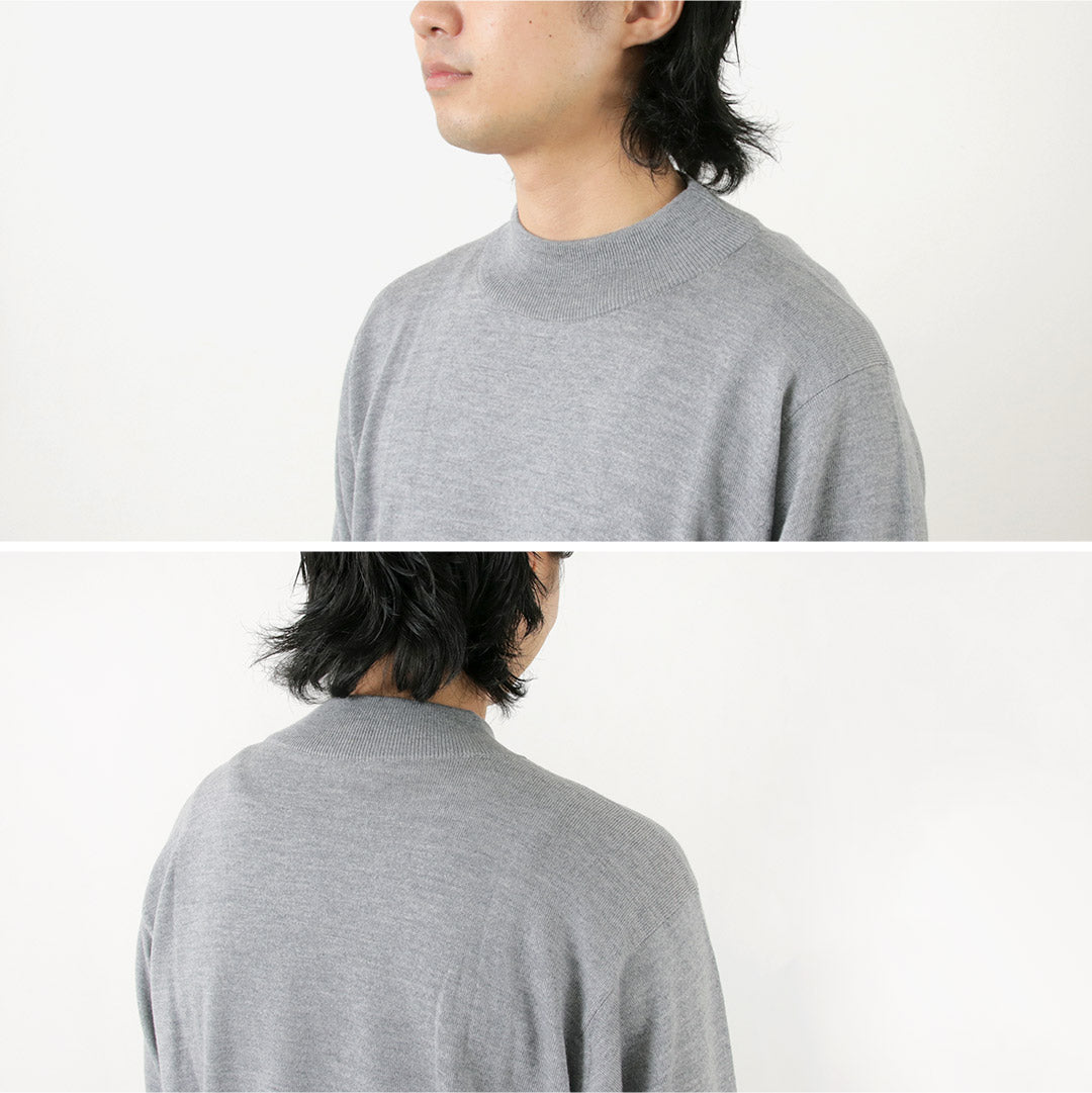 JOHN SMEDLEY(ジョンスメドレー) メリノウール 24ゲージ モックネック ニット