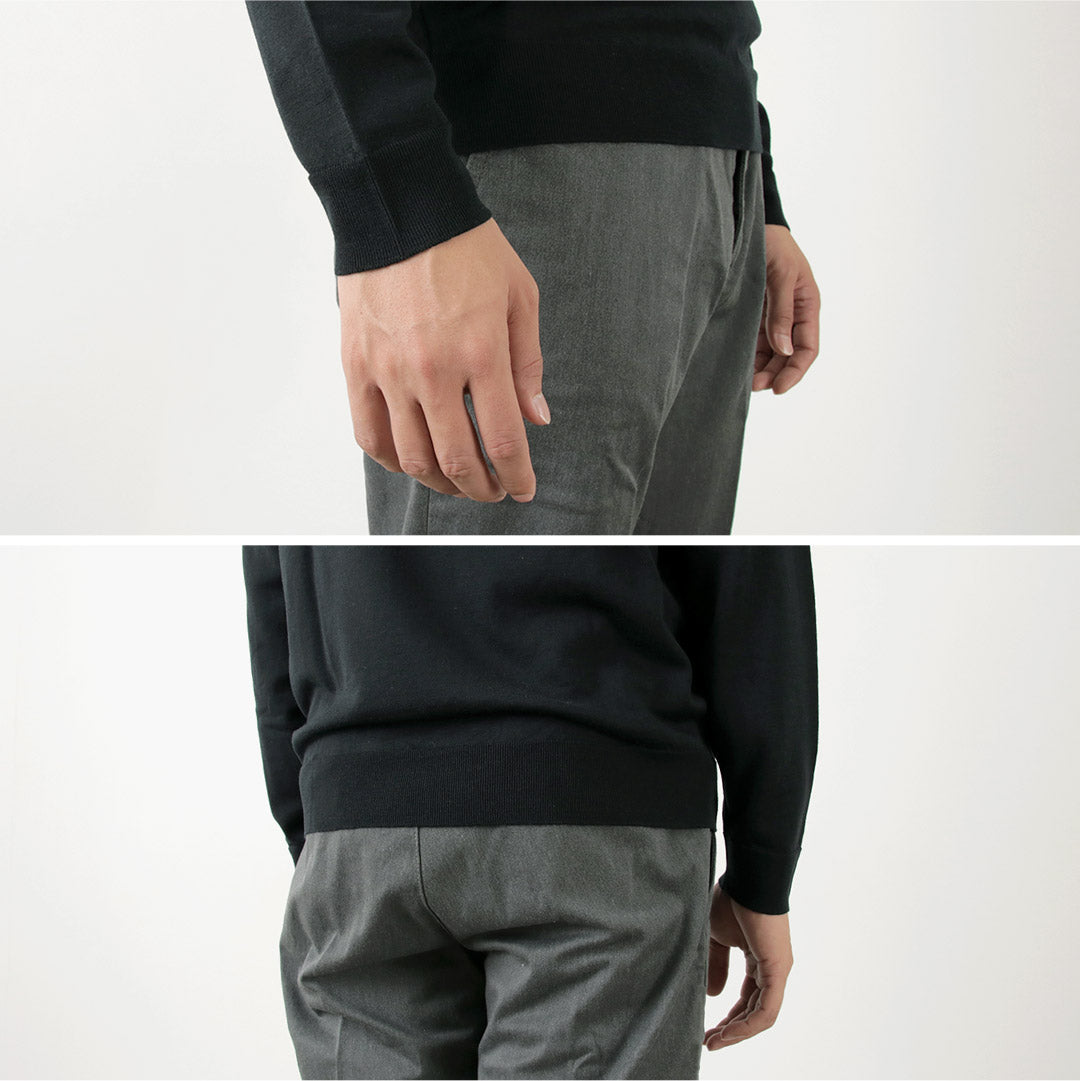 【30%OFF】JOHN SMEDLEY(ジョンスメドレー) メリノウール 30ゲージ Vネック ニット MODERN FIT