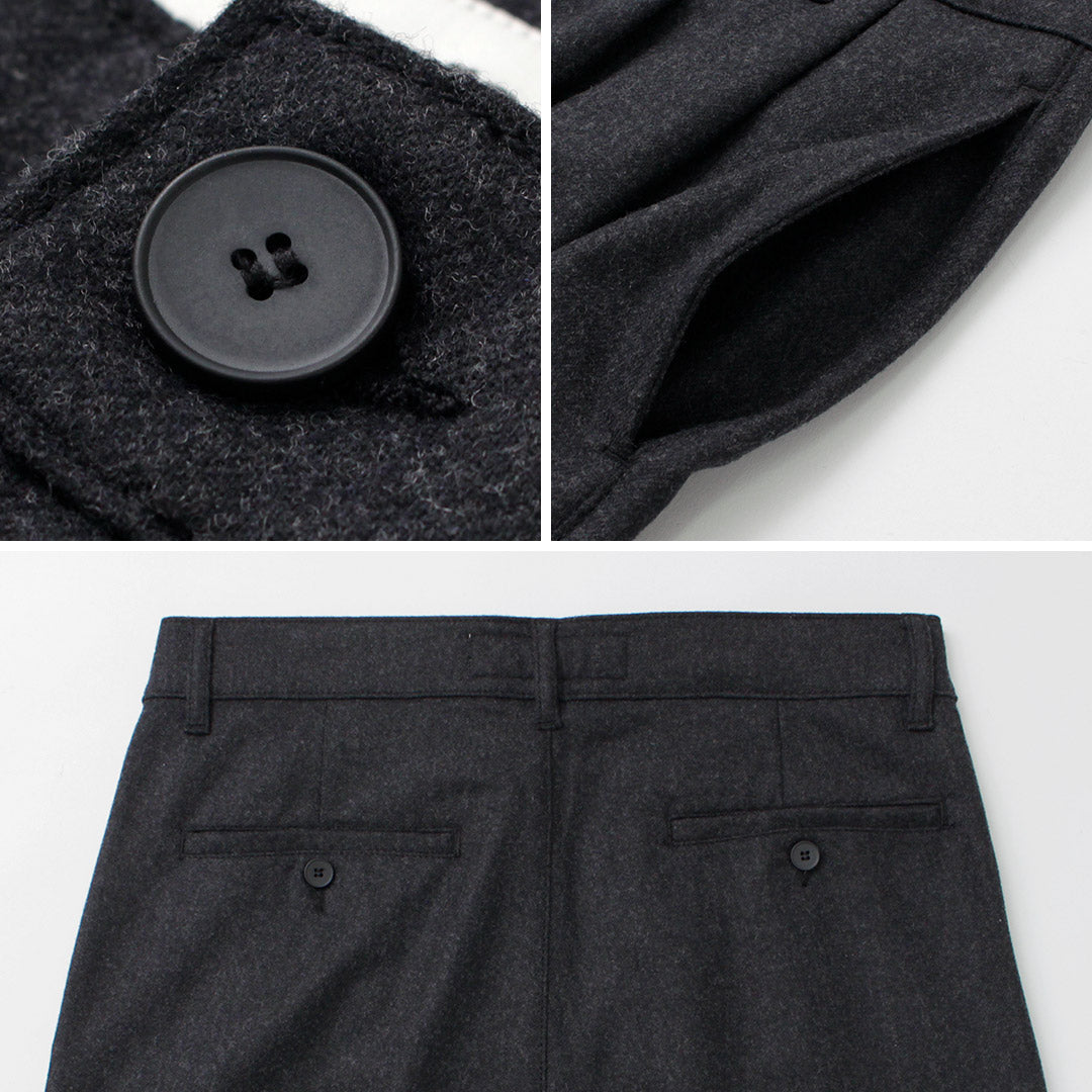 【30%OFF】PARAGES(パハージ) ダブルプリーツ ウールパンツ