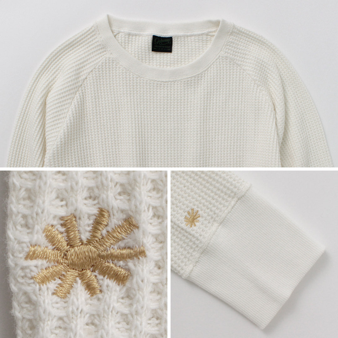 GOHEMP(ゴーヘンプ) 別注 ヘンプワッフル BASIC ラグランクルー