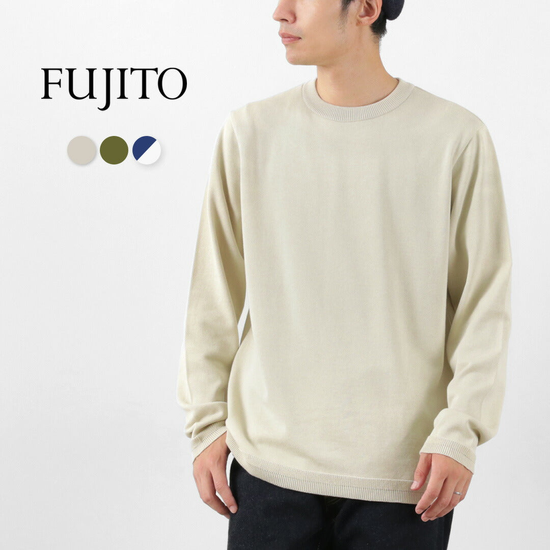 FUJITO(フジト) ロングスリーブ ニットTシャツ
