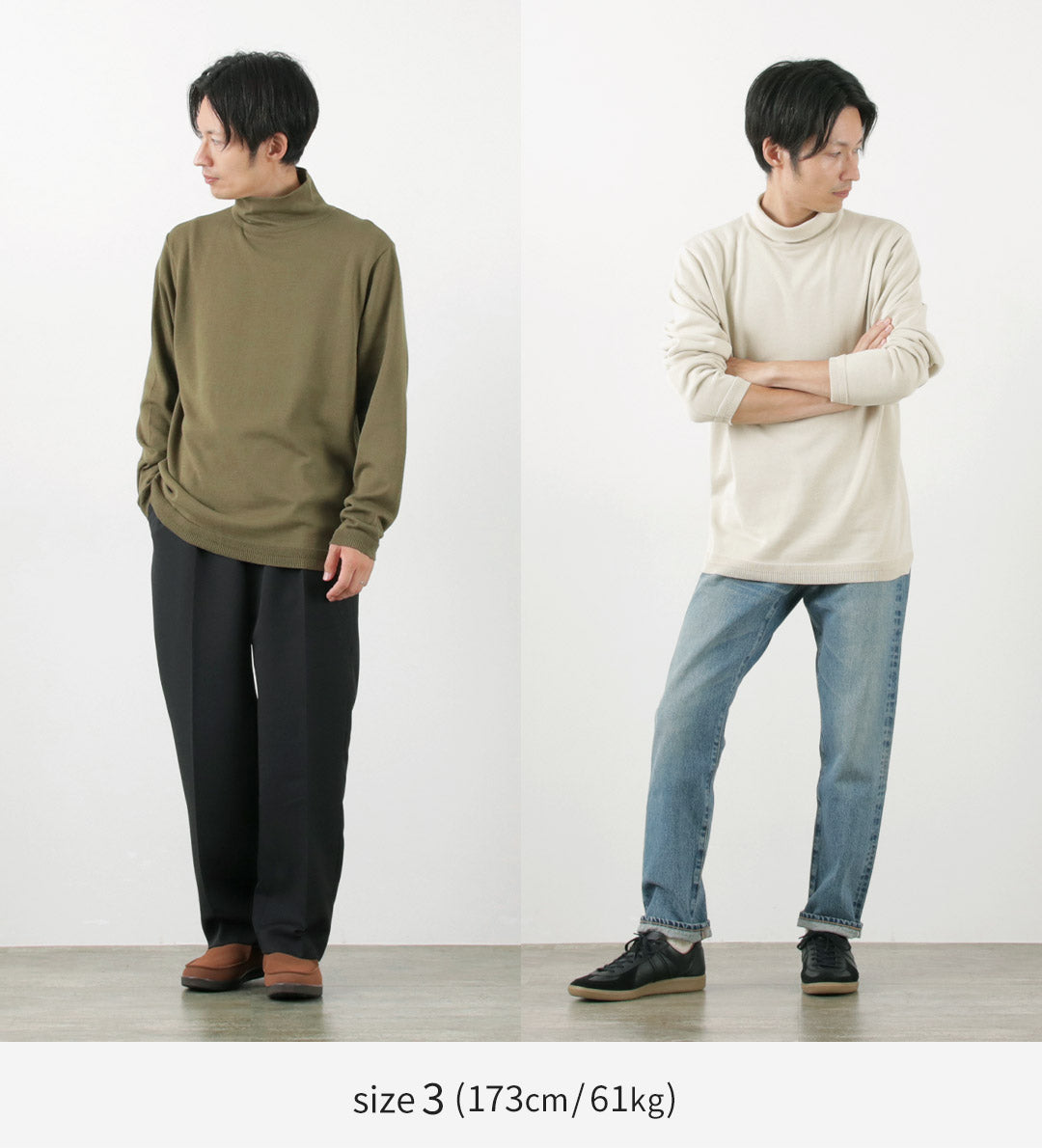 【30%OFF】FUJITO(フジト) タートルネックニット