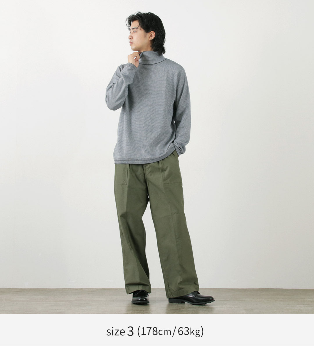 【30%OFF】FUJITO(フジト) タートルネックニット