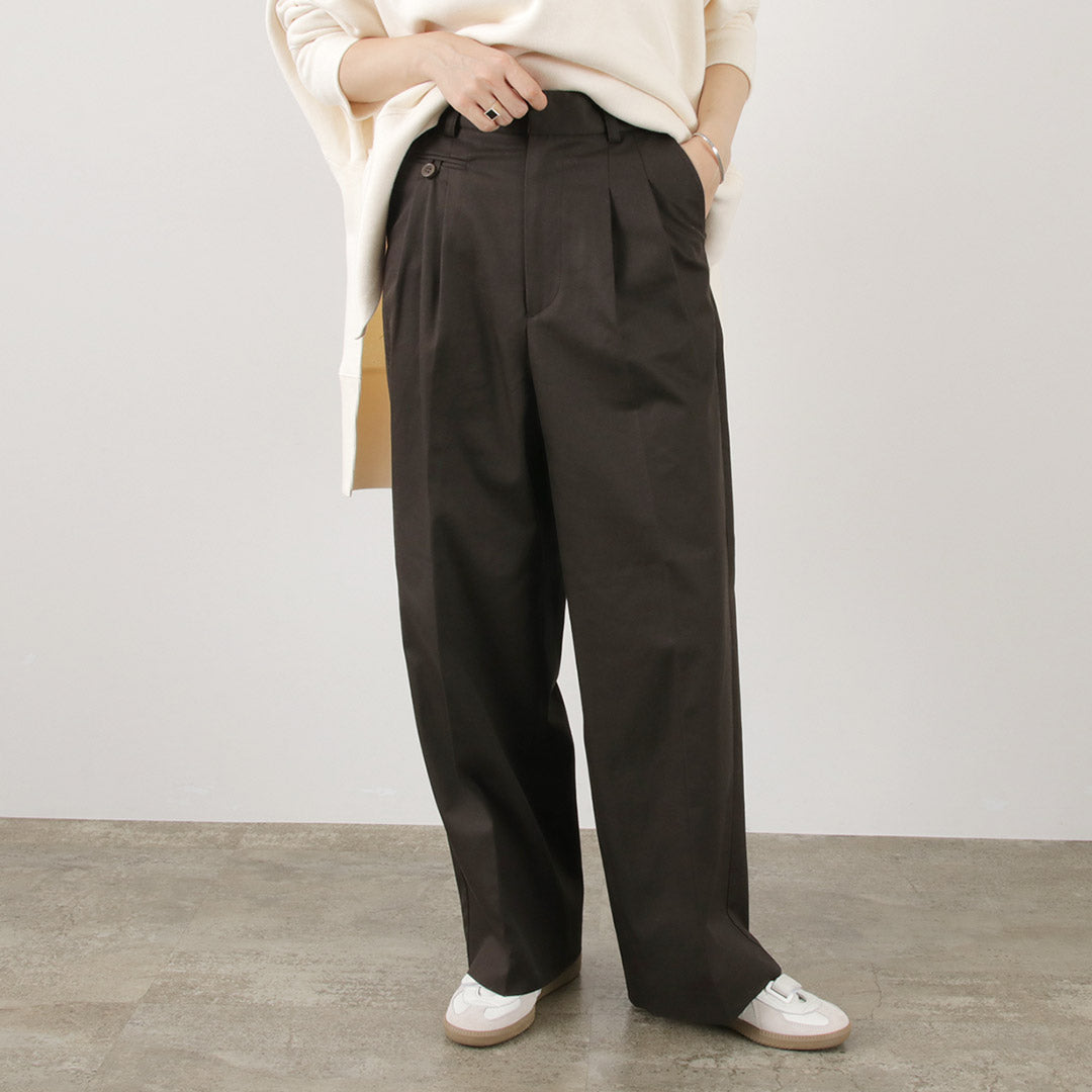 【50%OFF】THE FLATS(ザ フラッツ) ワイドパンツ チノ