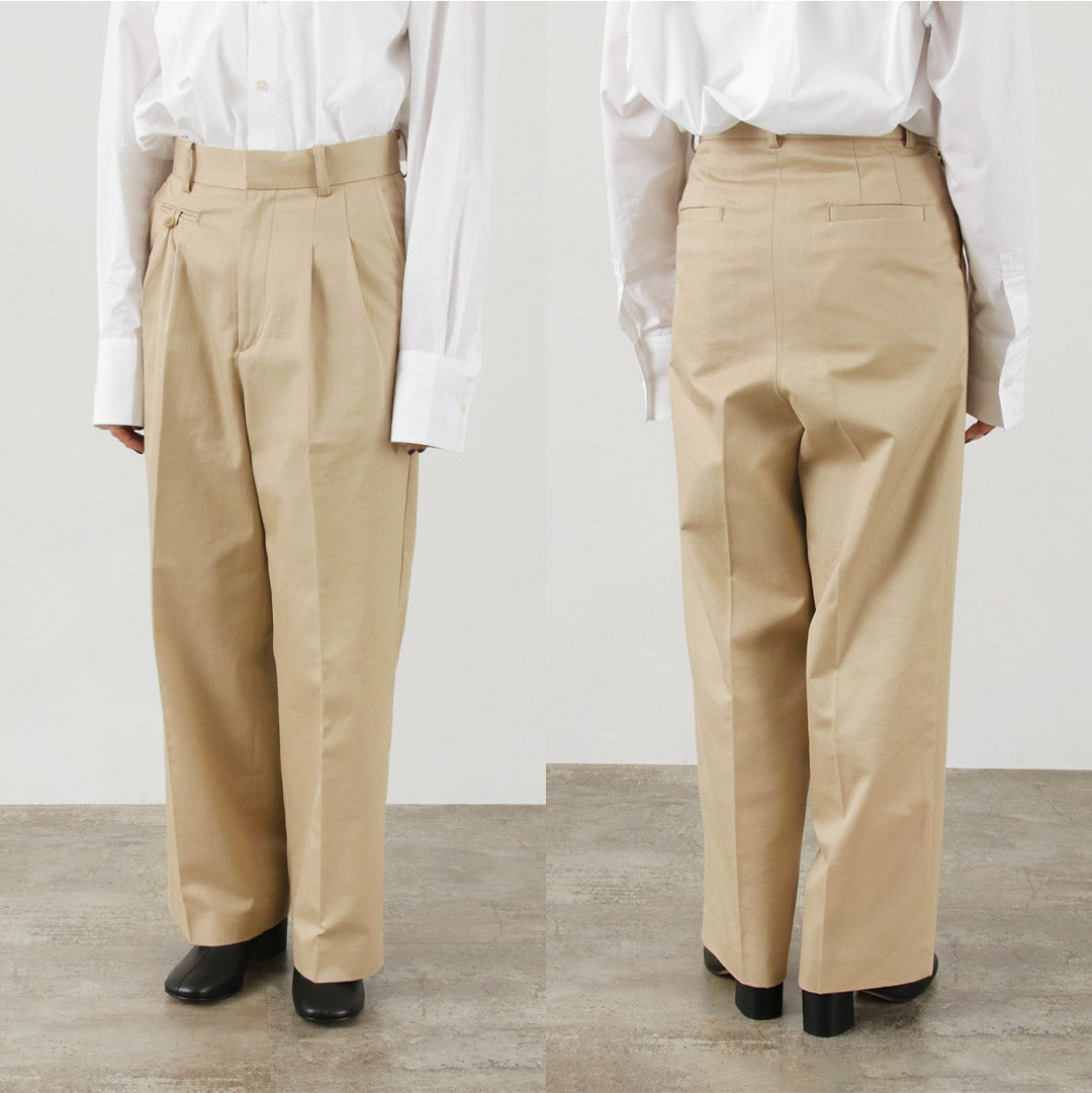 【50%OFF】THE FLATS(ザ フラッツ) ワイドパンツ チノ