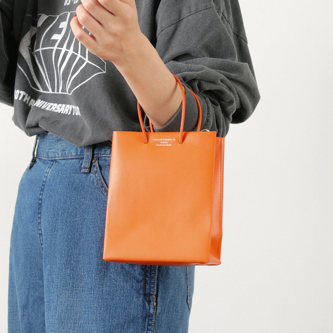 UNKNOWN PRODUCTS(アンノウンプロダクツ) レザー ペーパーバッグ ミニ