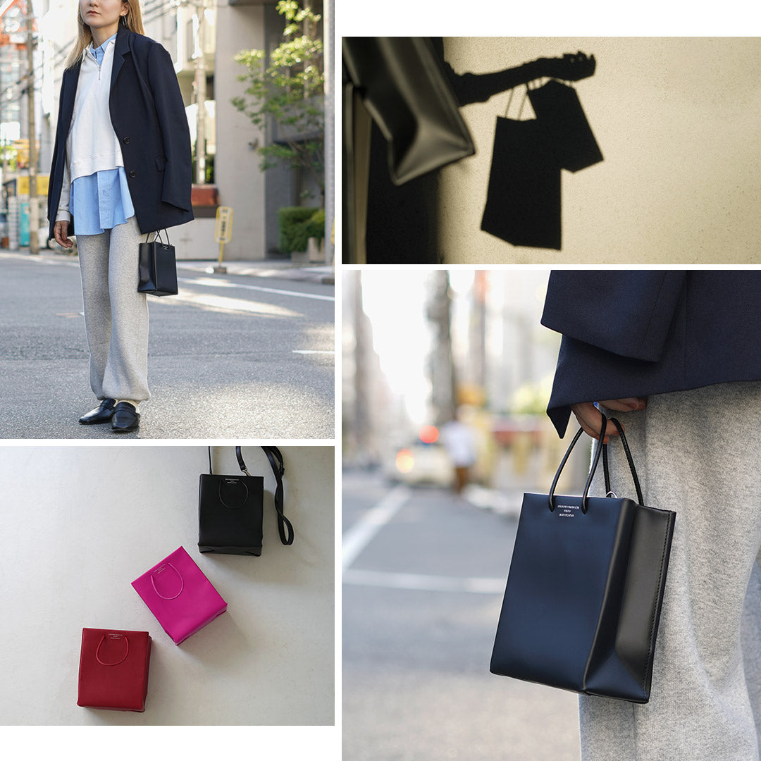 UNKNOWN PRODUCTS(アンノウンプロダクツ) レザー ペーパーバッグ ミニ