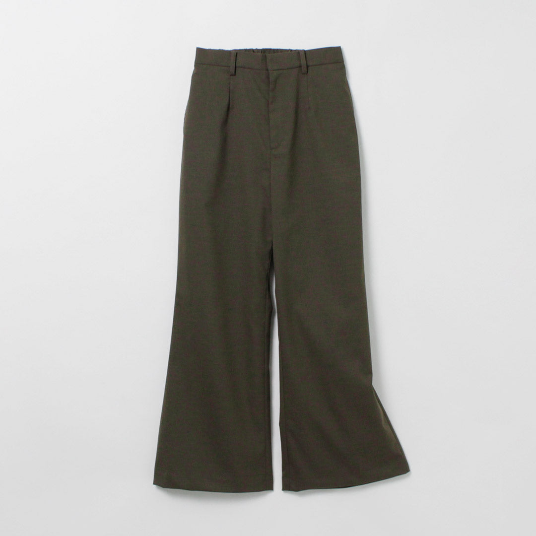 【50%OFF】MIDIUMISOLID(ミディウミソリッド) ハイウェスト フレアパンツ