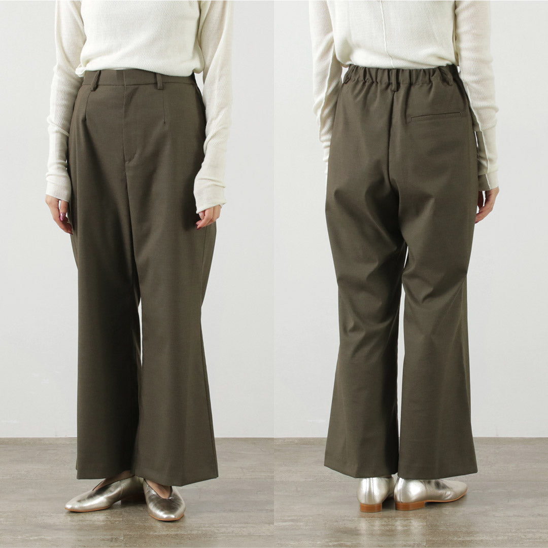 【50%OFF】MIDIUMISOLID(ミディウミソリッド) ハイウェスト フレアパンツ