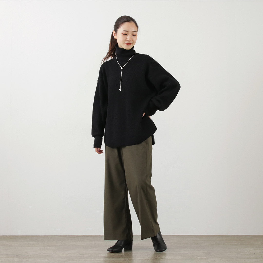 【50%OFF】MIDIUMISOLID(ミディウミソリッド) ハイウェスト フレアパンツ