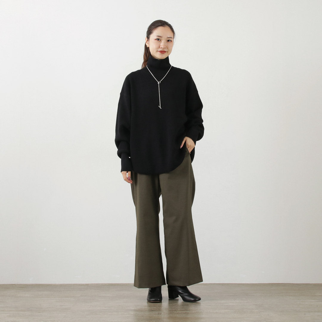 【50%OFF】MIDIUMISOLID(ミディウミソリッド) ハイウェスト フレアパンツ