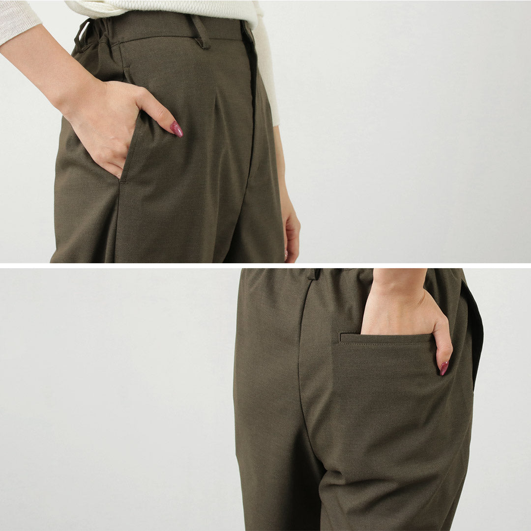 【50%OFF】MIDIUMISOLID(ミディウミソリッド) ハイウェスト フレアパンツ