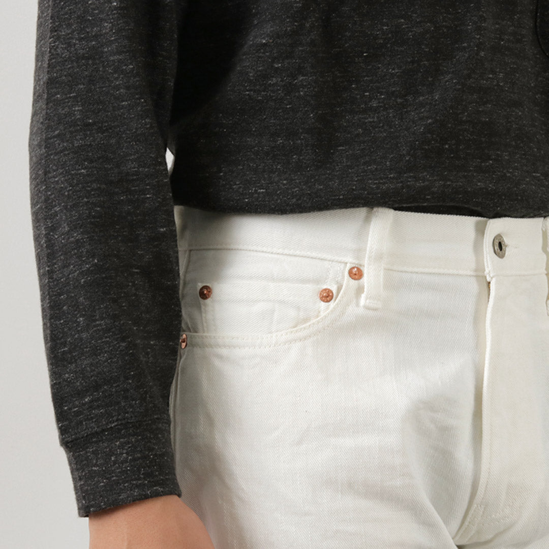 FOB FACTORY(FOBファクトリー) F1153 ホワイトデニム 60ツイル 5P