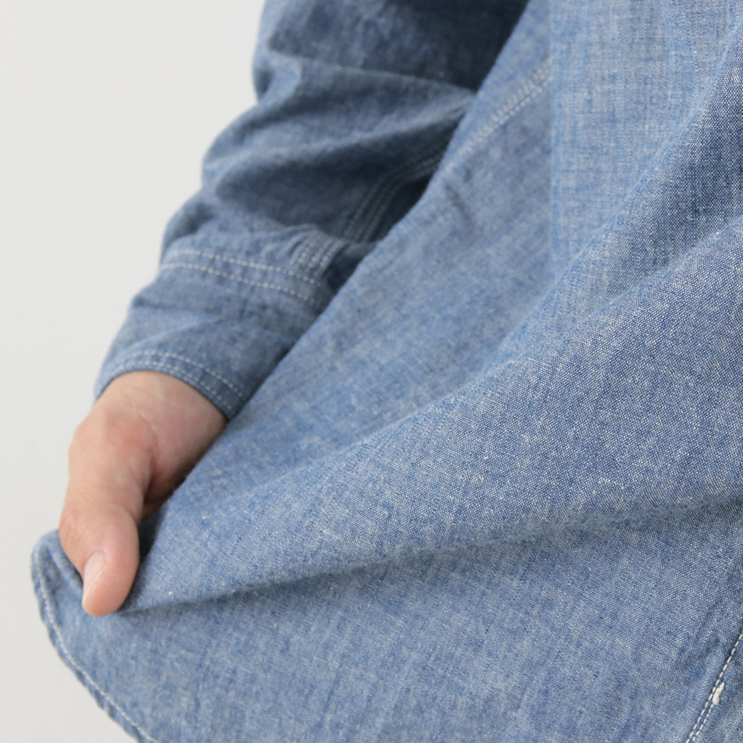 FOB FACTORY(FOBファクトリー) F3494 シャンブレー ワークシャツ