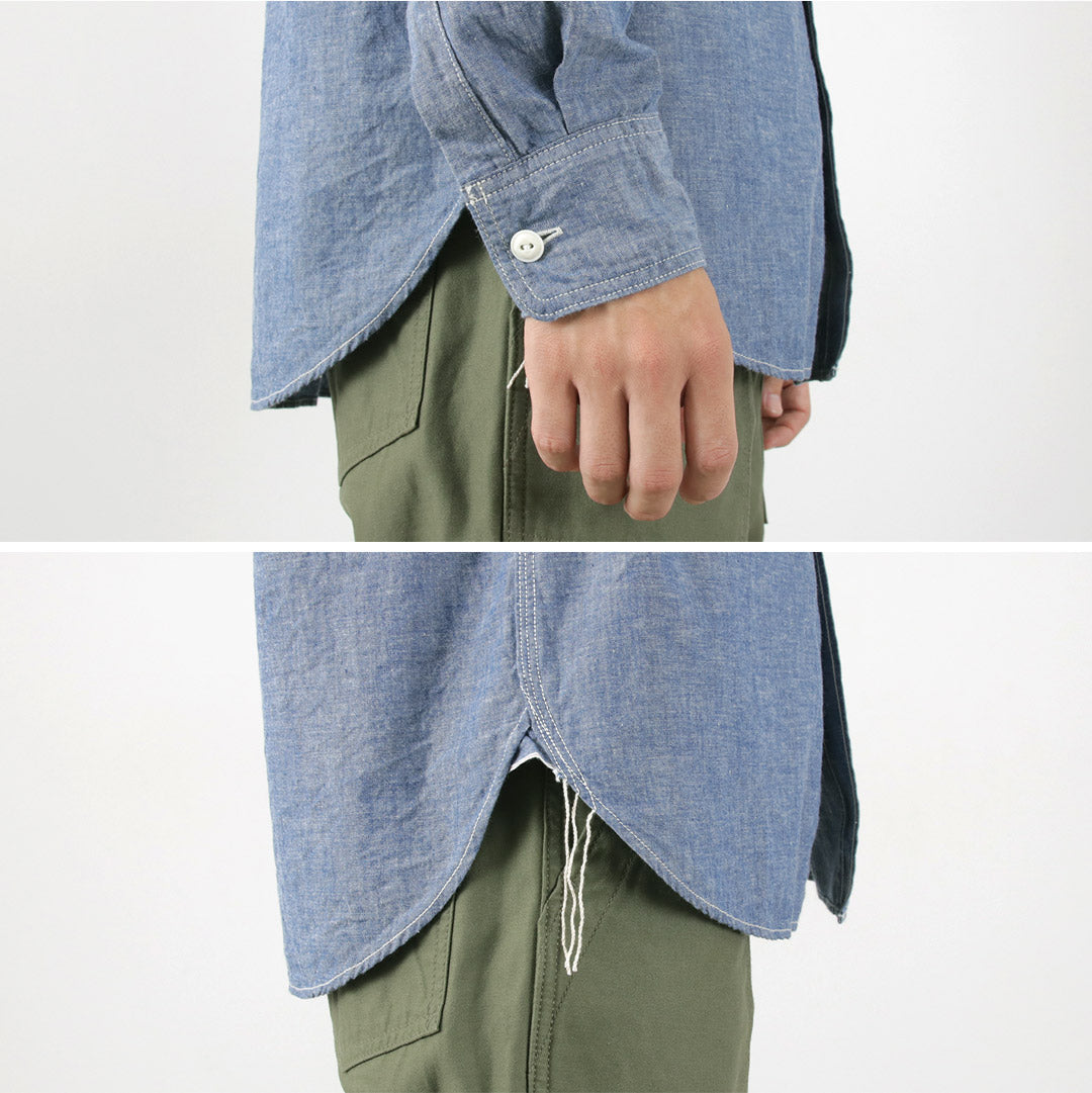 FOB FACTORY(FOBファクトリー) F3494 シャンブレー ワークシャツ