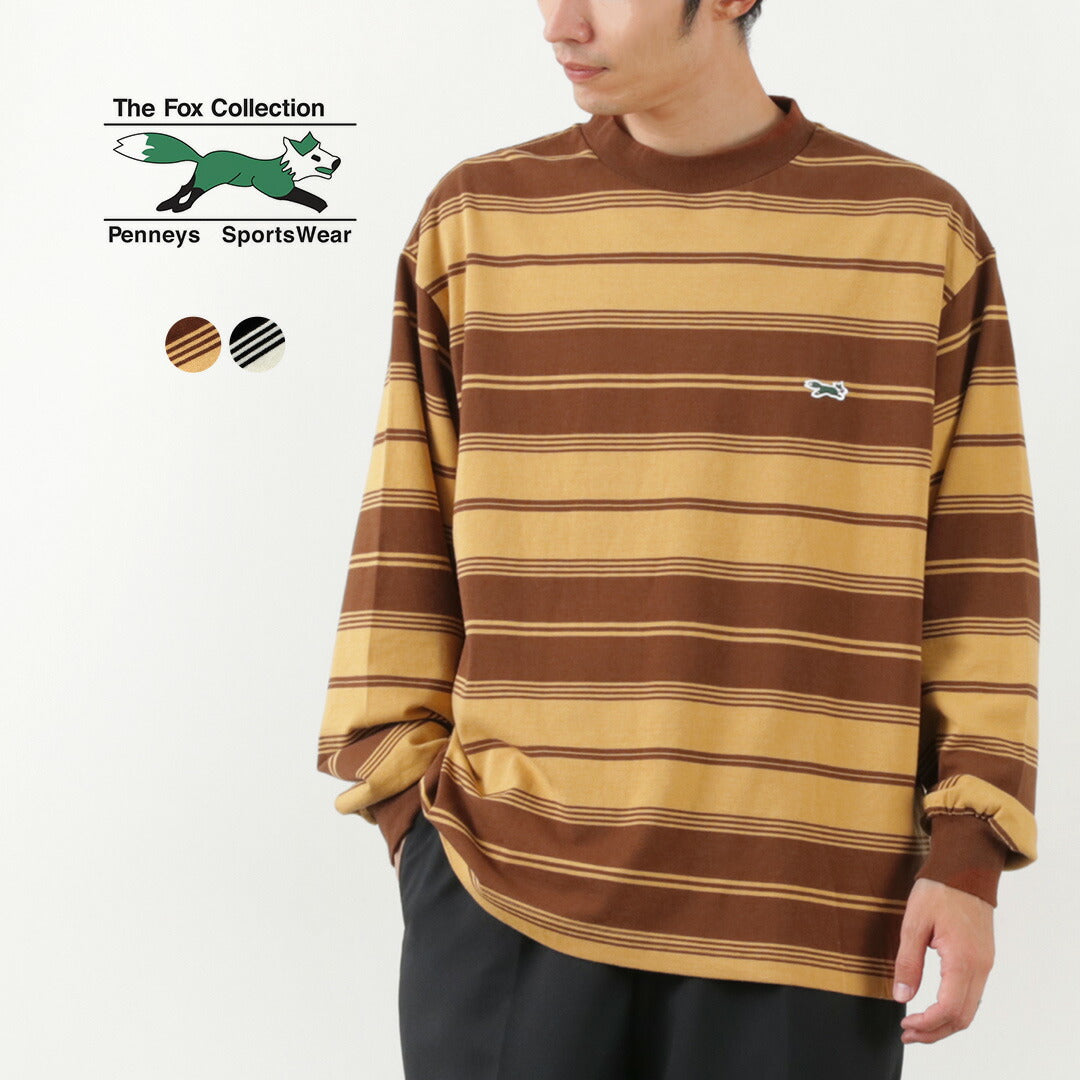 【50%OFF】THE FOX(ザ フォックス) フォックス ボーダー クルーネック ロングスリーブ Tシャツ
