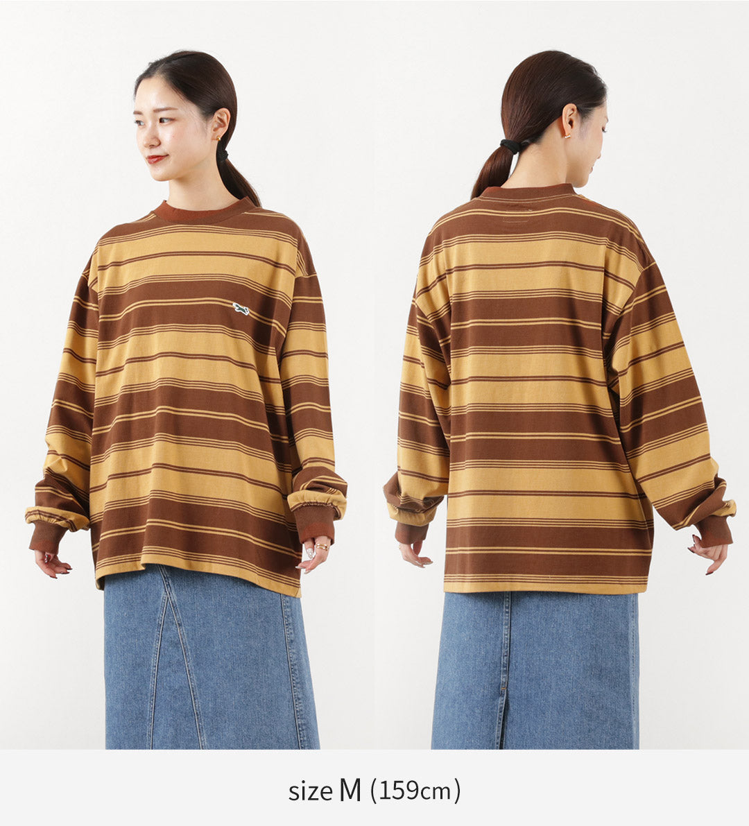 【50%OFF】THE FOX(ザ フォックス) フォックス ボーダー クルーネック ロングスリーブ Tシャツ